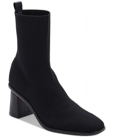 Women's Alaya Block-Heel Dress Booties Black $72.00 Shoes