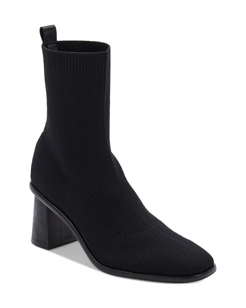 Women's Alaya Block-Heel Dress Booties Black $72.00 Shoes