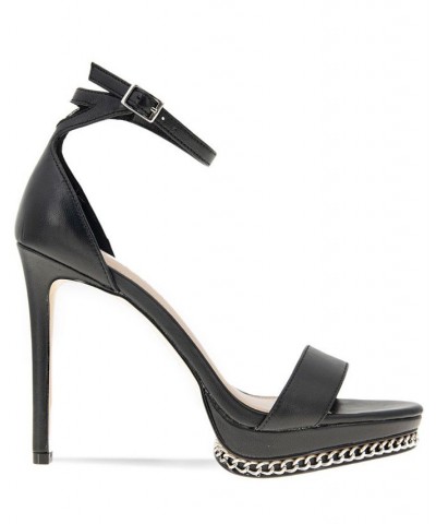 Women's Noelli Chain Detailed Platform Sandal Black $48.79 Shoes