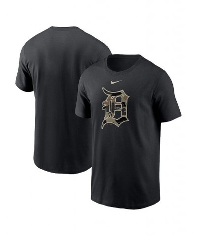 Men's Black Detroit Tigers Team Camo Logo T-shirt $19.35 T-Shirts