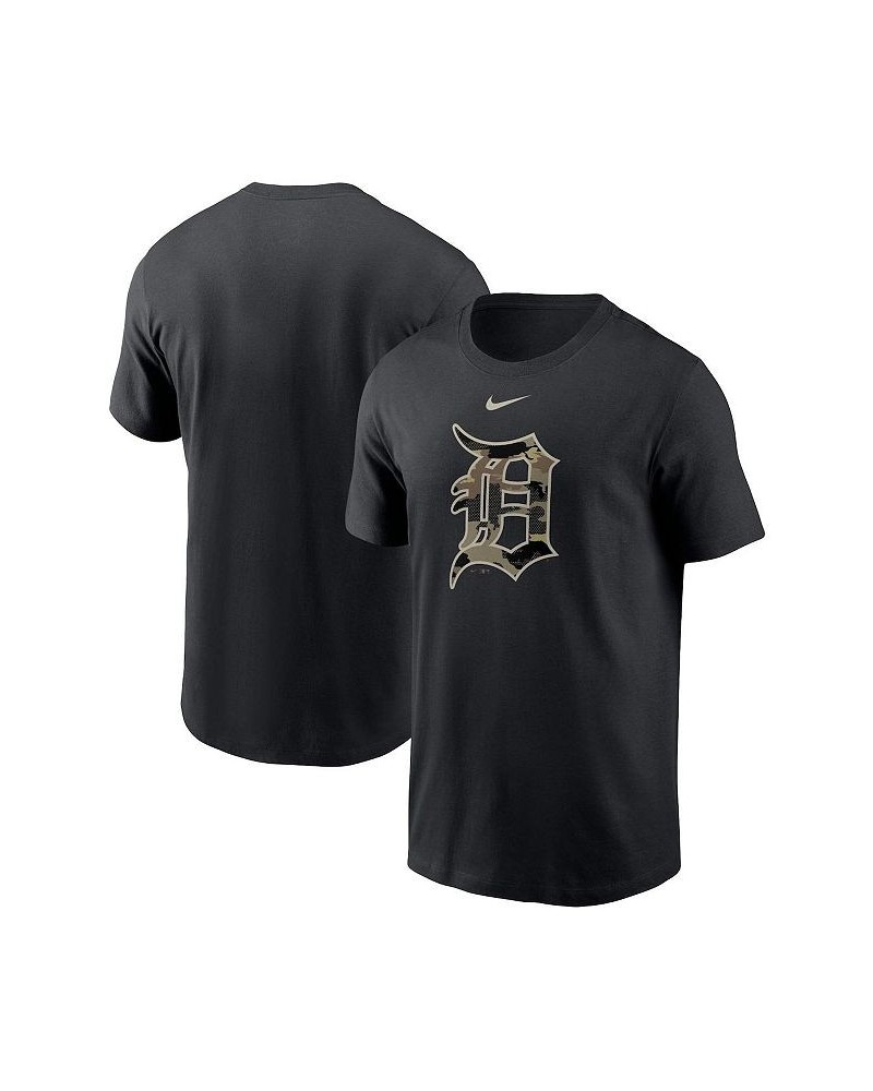 Men's Black Detroit Tigers Team Camo Logo T-shirt $19.35 T-Shirts