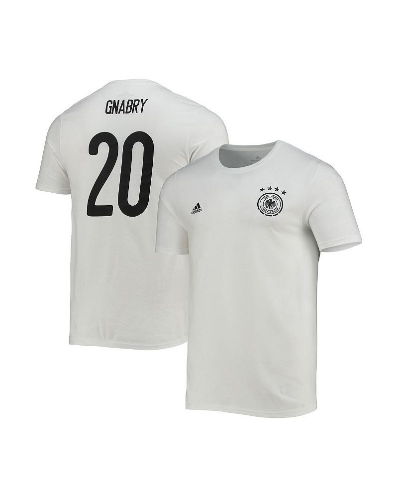 Men's Serge Gnabry White Germany National Team Amplifier Name and Number T-shirt $20.39 T-Shirts