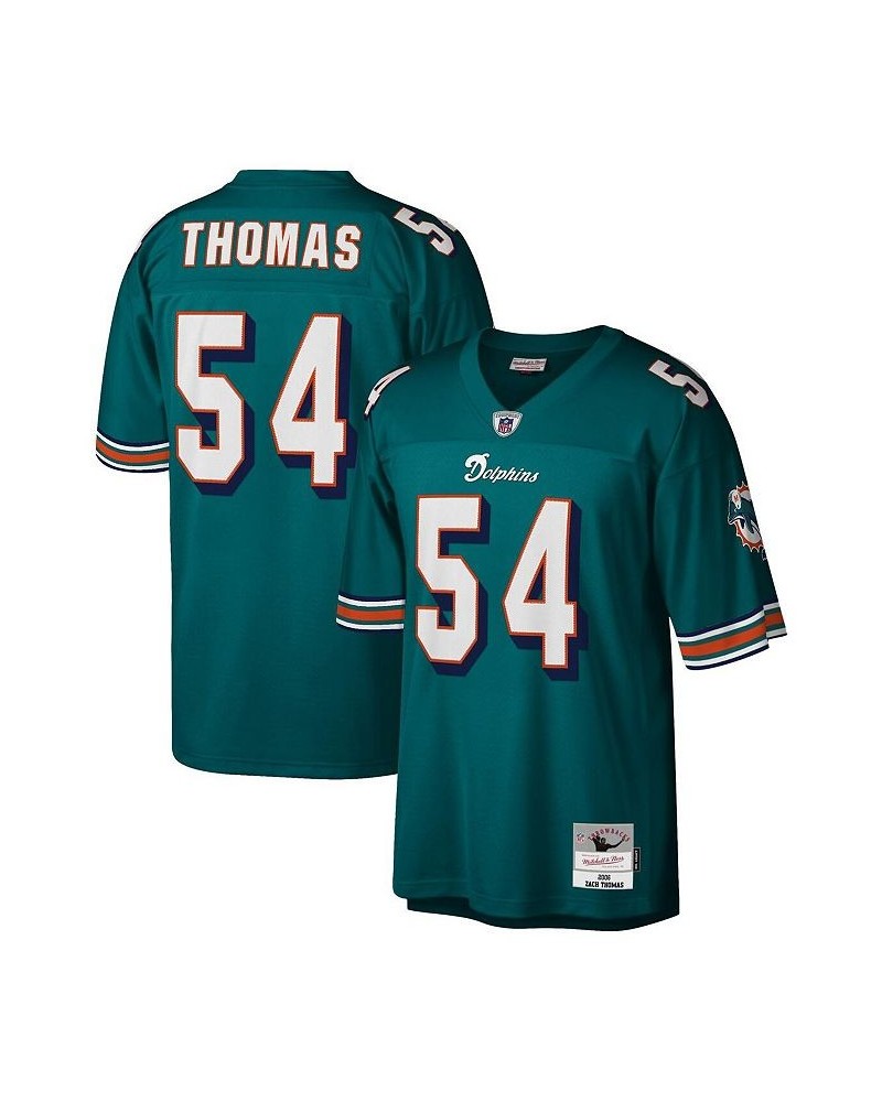 Men's Zach Thomas Aqua Miami Dolphins Legacy Replica Jersey $51.00 Jersey