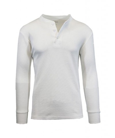 Men's Long Sleeve Thermal Henley Tee PD01 $15.75 T-Shirts