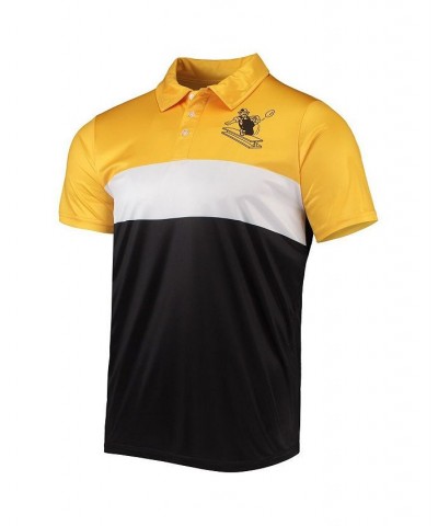 Men's Gold, Black Pittsburgh Steelers Retro Colorblock Polo Shirt $22.55 Polo Shirts