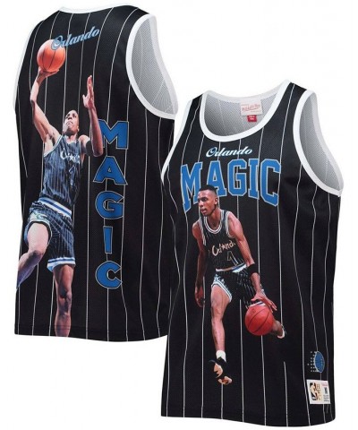 Men's Penny Hardaway Black Orlando Magic Hardwood Classics Player Tank Top $35.63 T-Shirts