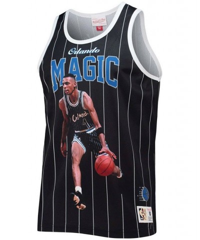 Men's Penny Hardaway Black Orlando Magic Hardwood Classics Player Tank Top $35.63 T-Shirts