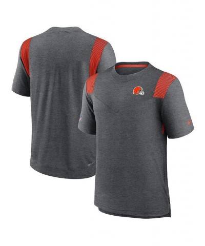 Men's Heather Charcoal Cleveland Browns Sideline Tonal Logo Performance Player T-shirt $33.60 T-Shirts