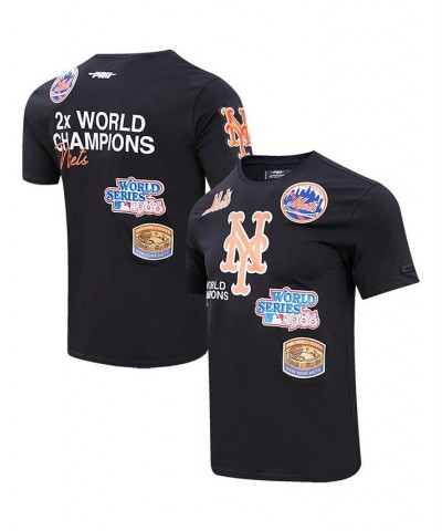 Men's Black New York Mets Championship T-shirt $38.24 T-Shirts