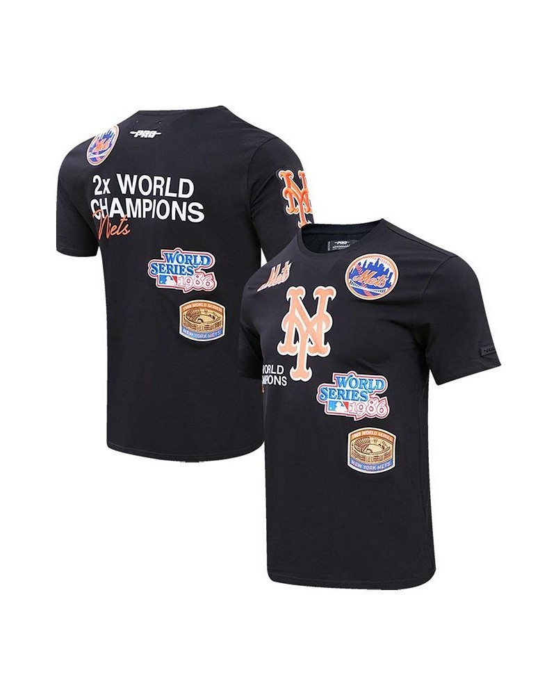 Men's Black New York Mets Championship T-shirt $38.24 T-Shirts