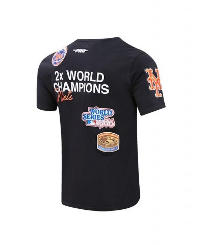 Men's Black New York Mets Championship T-shirt $38.24 T-Shirts