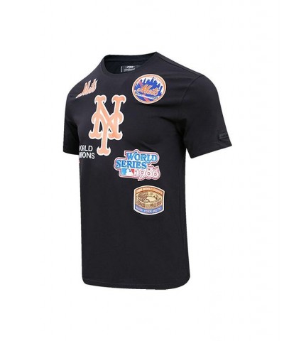 Men's Black New York Mets Championship T-shirt $38.24 T-Shirts