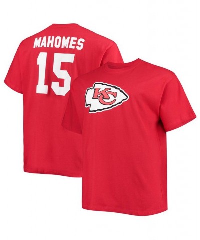 Men's Big and Tall Patrick Mahomes Red Kansas City Chiefs Player Name Number T-shirt $16.81 T-Shirts