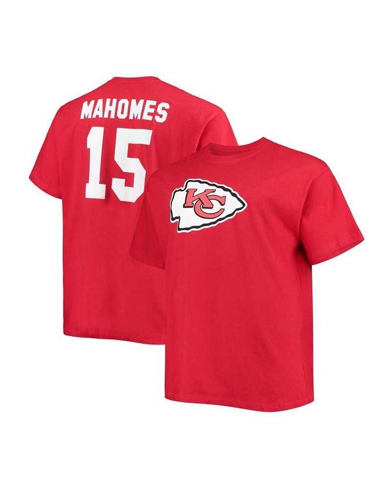 Men's Big and Tall Patrick Mahomes Red Kansas City Chiefs Player Name Number T-shirt $16.81 T-Shirts