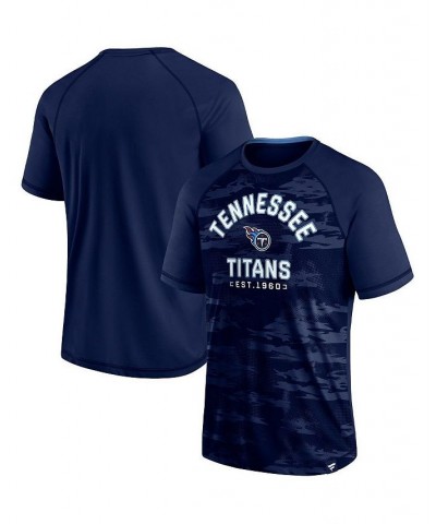 Men's Branded Navy Tennessee Titans Hail Mary Raglan T-shirt $25.51 T-Shirts