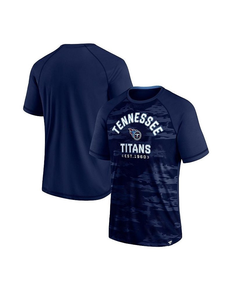 Men's Branded Navy Tennessee Titans Hail Mary Raglan T-shirt $25.51 T-Shirts