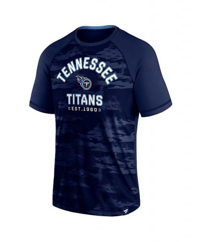 Men's Branded Navy Tennessee Titans Hail Mary Raglan T-shirt $25.51 T-Shirts