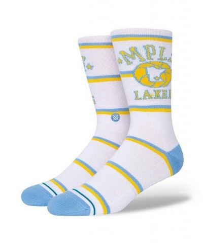 Men's Los Angeles Lakers Hardwood Classics Stripes Crew Socks $10.75 Socks