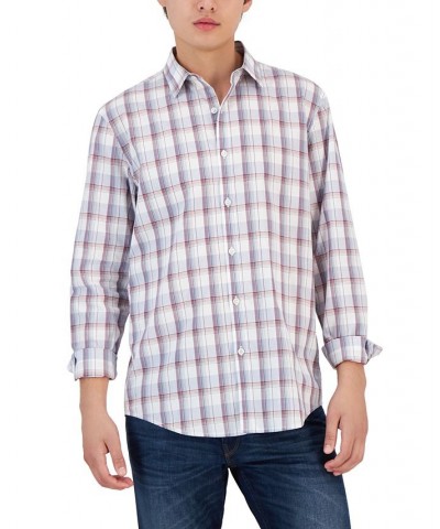 Men's Plaid Shirt White $16.97 Shirts