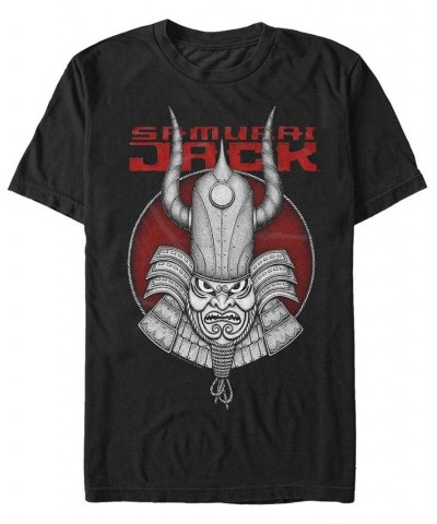 Men's Samurai Jack Epic Ancient Warrior Mask Short Sleeve T- shirt Black $19.94 T-Shirts