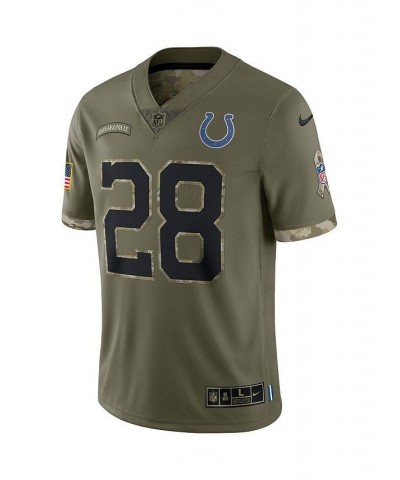 Men's Jonathan Taylor Olive Indianapolis Colts 2022 Salute To Service Limited Jersey $66.60 Jersey