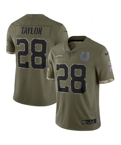 Men's Jonathan Taylor Olive Indianapolis Colts 2022 Salute To Service Limited Jersey $66.60 Jersey