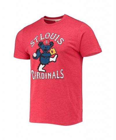 Men's Red St. Louis Cardinals Grateful Dead Tri-Blend T-shirt $25.00 T-Shirts