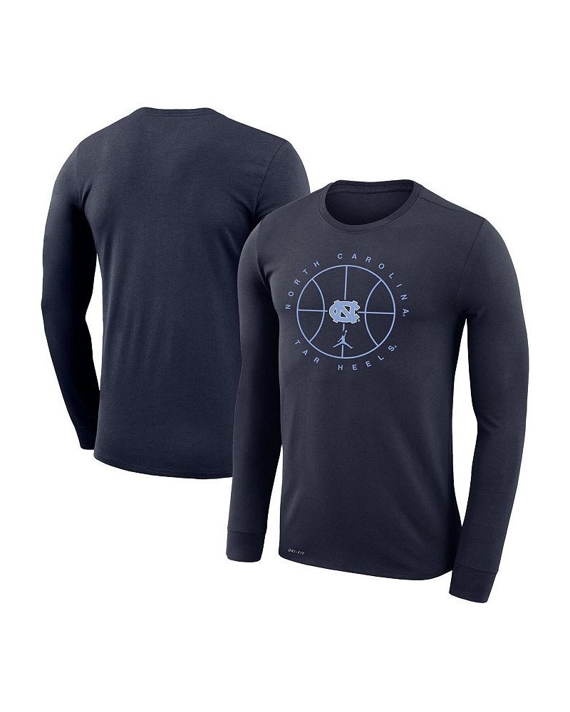 Men's Brand Navy North Carolina Tar Heels Basketball Icon Legend Performance Long Sleeve T-shirt $28.04 T-Shirts