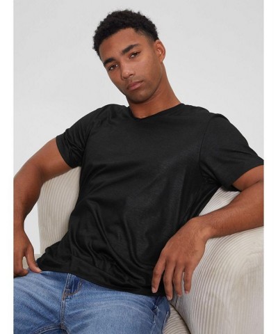 Men's Mason Yoke V-Neck T-shirt Black $24.01 T-Shirts