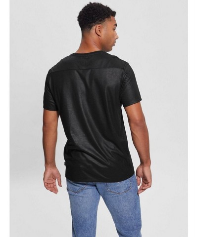 Men's Mason Yoke V-Neck T-shirt Black $24.01 T-Shirts