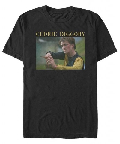 Men's Cedric Diggory Short Sleeve Crew T-shirt Black $18.54 T-Shirts