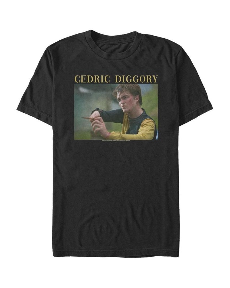 Men's Cedric Diggory Short Sleeve Crew T-shirt Black $18.54 T-Shirts