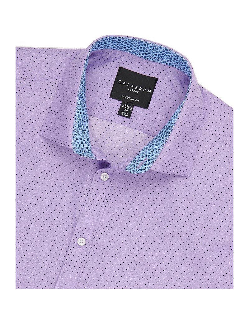 Men's Regular Fit Performance Wrinkle Free Dress Shirt Lilac $13.63 Dress Shirts