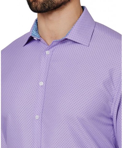 Men's Regular Fit Performance Wrinkle Free Dress Shirt Lilac $13.63 Dress Shirts