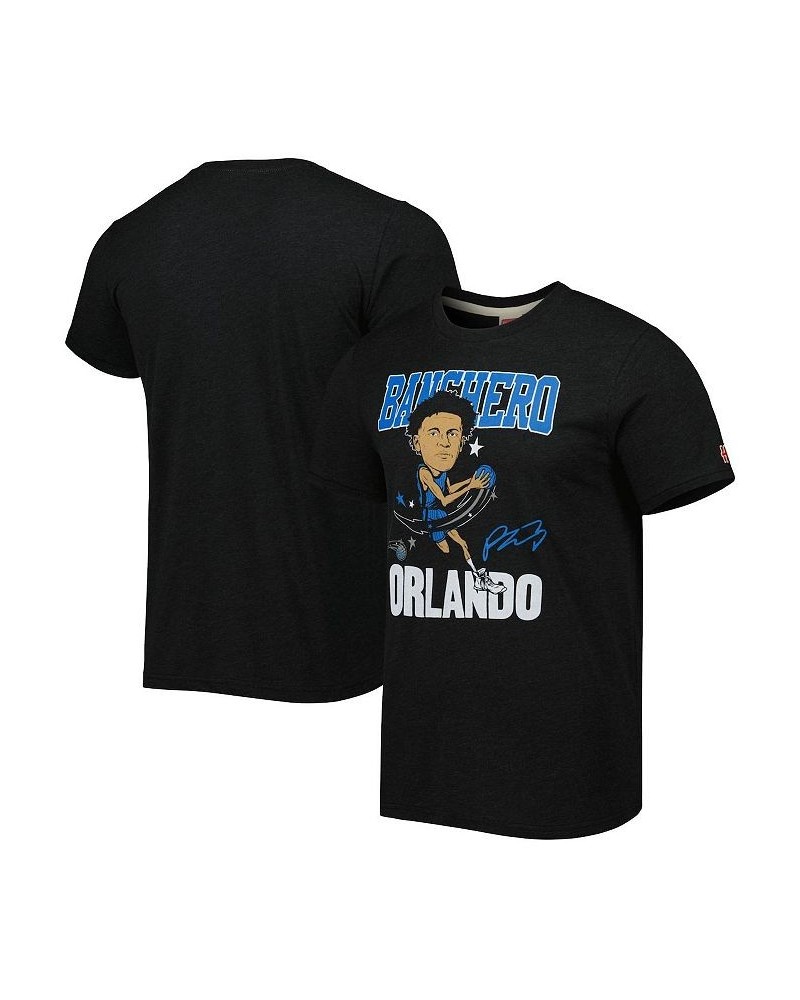 Men's Paolo Banchero Charcoal Orlando Magic Caricature Tri-Blend T-shirt $16.34 T-Shirts