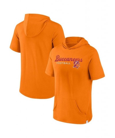 Men's Branded Orange Tampa Bay Buccaneers Offensive Strategy Short Sleeve Pullover Hoodie $28.99 Sweatshirt