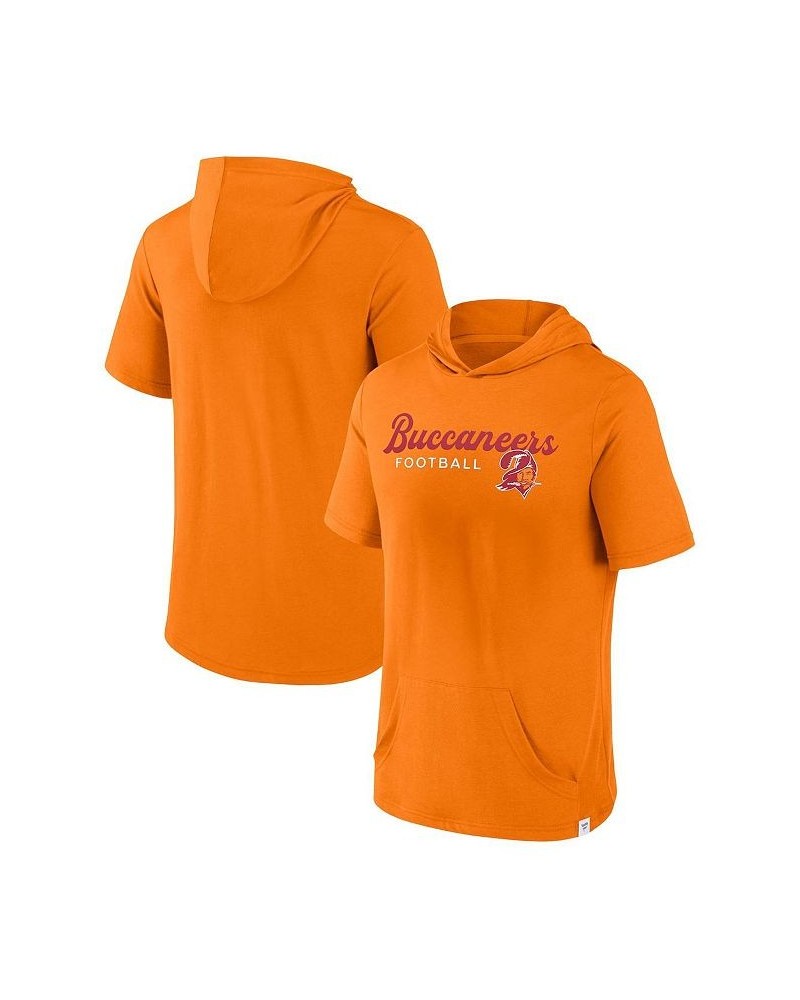 Men's Branded Orange Tampa Bay Buccaneers Offensive Strategy Short Sleeve Pullover Hoodie $28.99 Sweatshirt