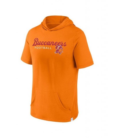 Men's Branded Orange Tampa Bay Buccaneers Offensive Strategy Short Sleeve Pullover Hoodie $28.99 Sweatshirt