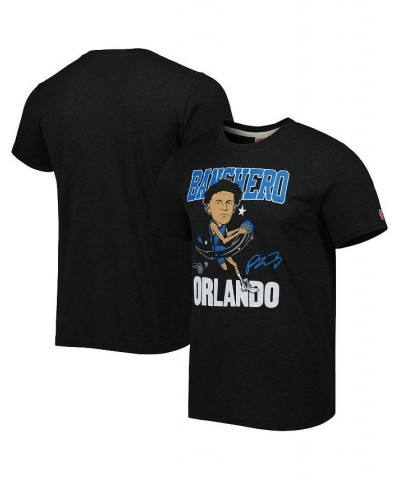 Men's Paolo Banchero Charcoal Orlando Magic Caricature Tri-Blend T-shirt $16.34 T-Shirts