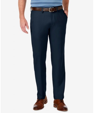 Men's Cool 18 PRO Stretch Straight Fit Flat Front Dress Pants Blue $31.89 Pants