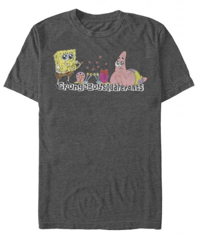 Men's Sponge Friends Short Sleeve Crew T-shirt Gray $17.84 T-Shirts