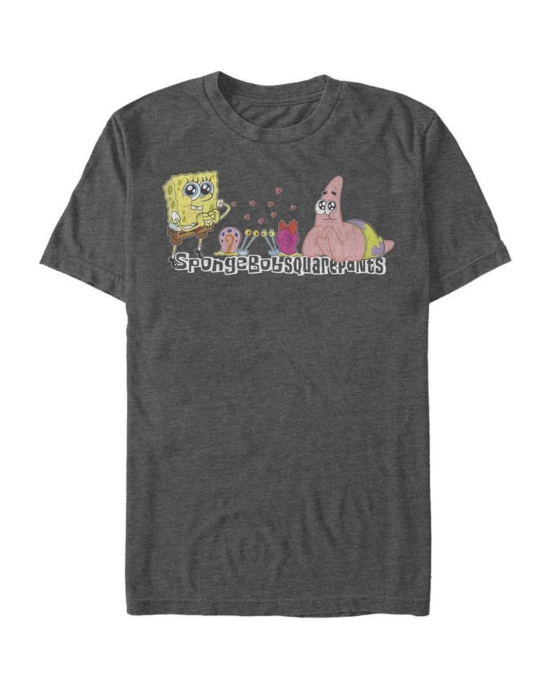 Men's Sponge Friends Short Sleeve Crew T-shirt Gray $17.84 T-Shirts