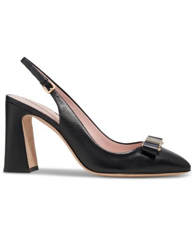 Women's Bowdie Slingback Pumps Black $125.10 Shoes