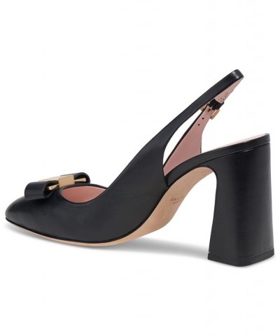 Women's Bowdie Slingback Pumps Black $125.10 Shoes