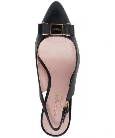 Women's Bowdie Slingback Pumps Black $125.10 Shoes