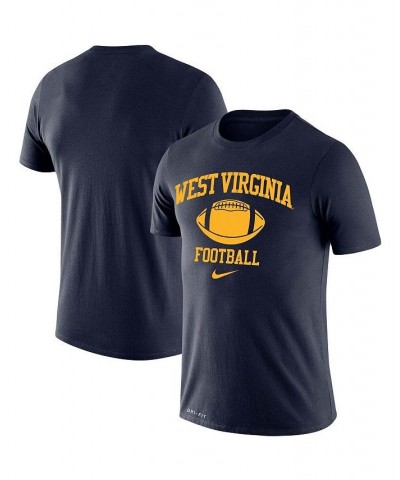 Men's Navy West Virginia Mountaineers Retro Football Lockup Legend Performance T-shirt $28.49 T-Shirts