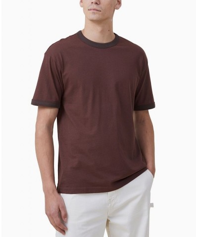 Men's Loose Fit Ringer Crew Neck T-shirt PD04 $15.00 T-Shirts