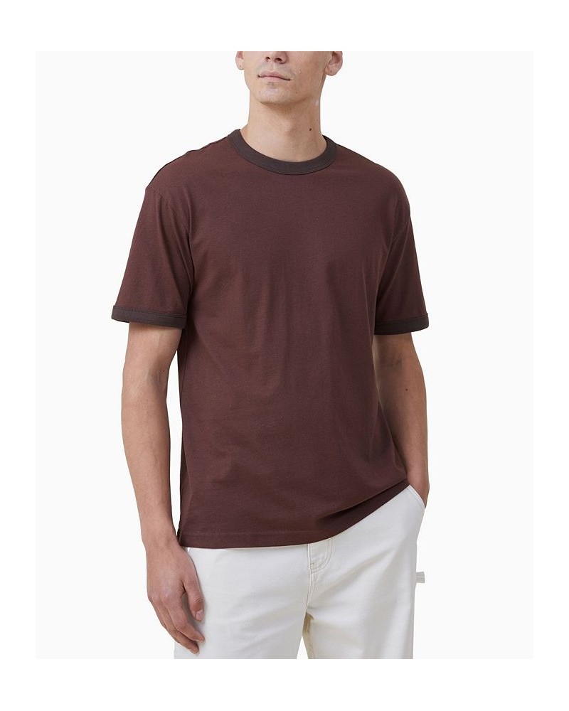 Men's Loose Fit Ringer Crew Neck T-shirt PD04 $15.00 T-Shirts