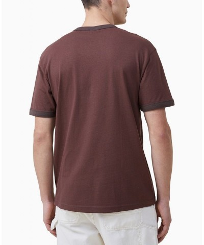 Men's Loose Fit Ringer Crew Neck T-shirt PD04 $15.00 T-Shirts