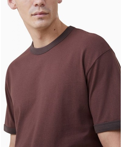 Men's Loose Fit Ringer Crew Neck T-shirt PD04 $15.00 T-Shirts